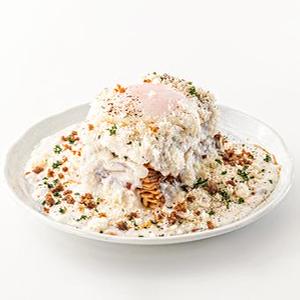 糸島産半熟卵のせカルボナーララザニア