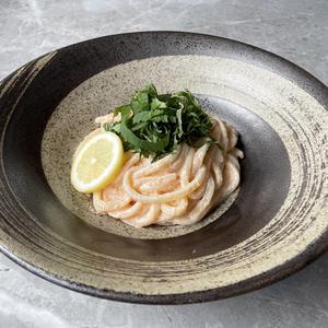 しそ明太マヨぶっかけ讃岐うどん(冷)/Shiso mentaiko mayo bukkake Sanuki udon noodles