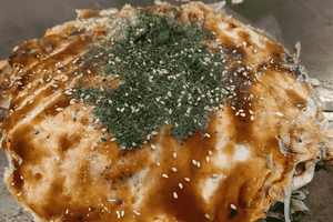 【うどん】広島お好み焼+イカ天
