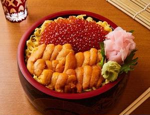 寿司屋が作る生うにいくら丼 Raw Urchin ＆ Salmon Roe Rice Bowl