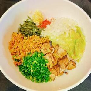 まぜそば Mixed Soba ドカ盛り(麺400g)