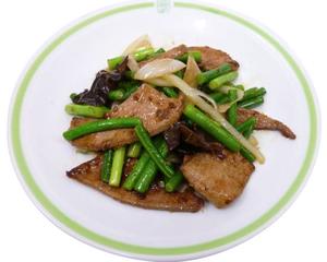 レバーとニンニクの芽炒め定食 Liver and Garlic Sprout Stir-Fry Set Meal