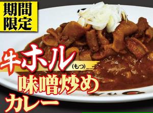 牛ホル味噌炒めカレー