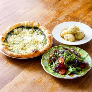 しらすと生海苔のチーズベースとサラダセット