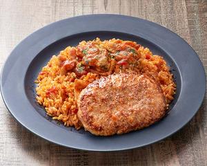 チキンライス＆ハンバーグ Chicken Rice and Hamburg Steak