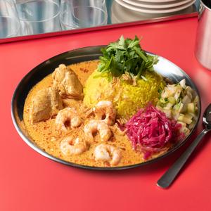 シュリンプスパイスカレー 【チキン付き】Spicy Prawn Curry
