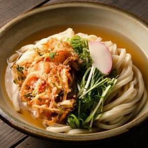 冷やしかき揚げうどん cold udon with kakiage tempura