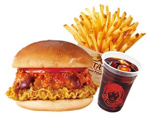 ウェンディーズホットチリスパイシーチキンフィレバーガーセット