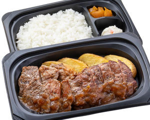 やわらかカットステーキ約120g＆ラウンドステーキ約120g弁当