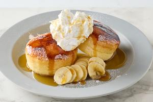 【ブリュレ】メープルバナナホイップスフレパンケーキ(2個付き)Maple Banana Whips Brulee Souffle Pancake