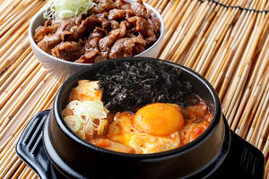 岩海苔チーズスンドゥブ～ミニカルビ丼セット～