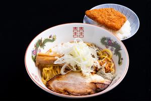 まぜそばセット(タレかつご飯付き)