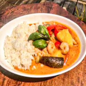 タイレッドカレーライス Thai red curry rice