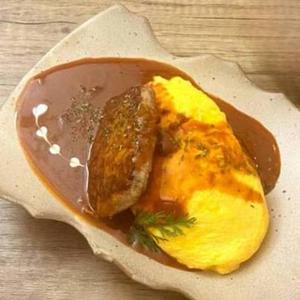 やわらかハンバーグのオムライス(サラダ無し)