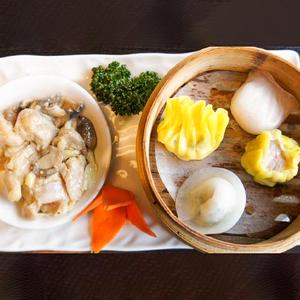 鶏肉と茸点心套餐