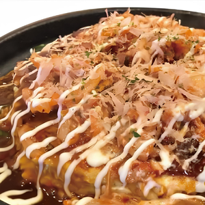 キムチ・イカ玉 Squid Okonomiyaki with Kimchi