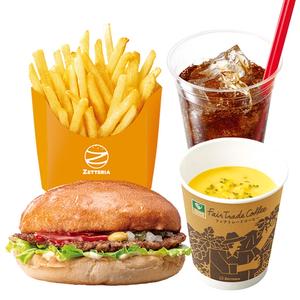 ゼッテリア ZETTERIA 【ディナーセット】ハンバーガー Hamburger Dinner Set