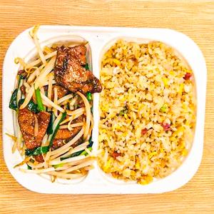 炒飯＆ニラレバコンボ Fried Rice ＆ Stir Fried Liver and Leek Combo