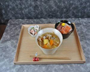 豚汁定食+ミニ海鮮丼