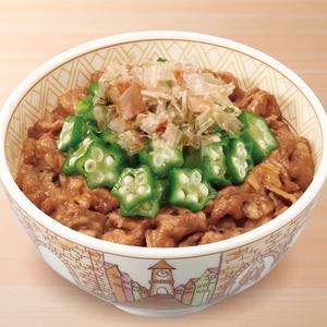 すき家 かつぶしオクラ牛丼 Gyudon w/ Bonito Flakes & Okra