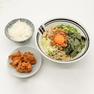 まぜそばセットB(まぜそばと唐揚げとライス)