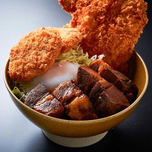 豚バラ角煮ヒレカツ丼