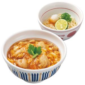 なか卯 親子丼 すだちおろしうどんセット Cold Udon w/Sudachi & Grated Radish Combo