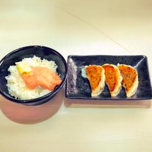 明太マヨ+あぐー豚餃子3コ