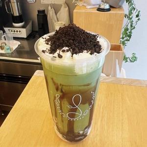 オレオ黑糖タピオカ 抹茶クリーム