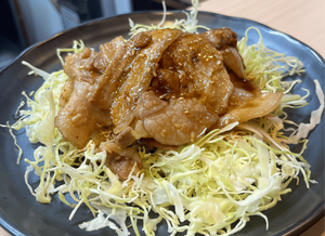 とんかつ檍の豚の生姜焼き定食(豚バラ)