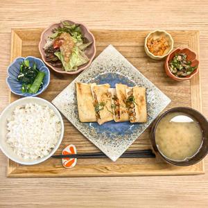 納豆麹の包み焼き定食(白ごはん)