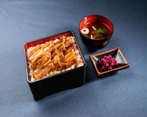 煮穴子・焼き穴子の2色丼 お吸い物セッ ト