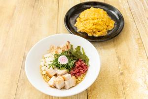 オムちゃーはんセット(魚介豚骨まぜそば + オムちゃーはん)