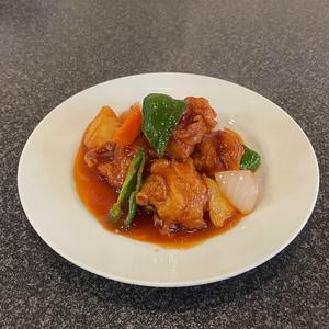 糖醋鶏塊(鶏からあげ甘酢あんかけ)