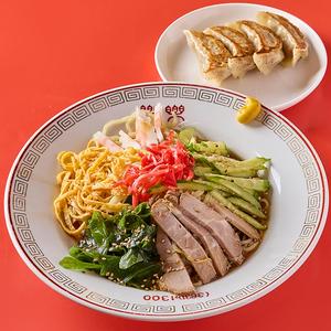 冷し中華麺+ギョーザ(4個)