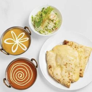 ダブルカレーチーズナンセット Double curry cheese naan set