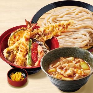 久兵衛屋 【満腹久セット】旨辛肉つけ汁うどん・上穴子天丼