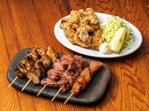 おまかせやきとん串盛り5本・選べる揚げ物セット