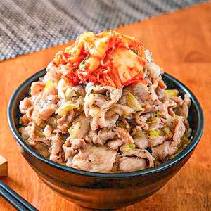 秘伝の極旨塩ダレにんにくキムチ豚丼(豚肉400g)