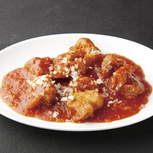 鶏唐揚げのチリソース煮