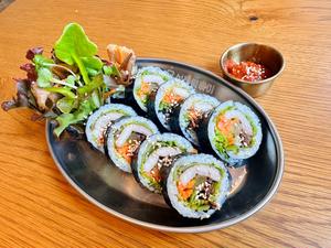 【新メニュー】サムギョプサルキンパ Samgyeopsal (korean pork belly) Gimbap