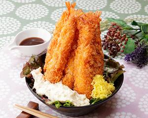 【出汁醤油＆タルタル】シンプル海老フライ丼