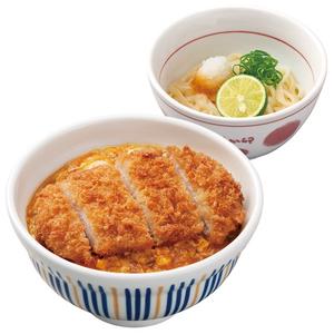 なか卯 カツ丼 すだちおろしうどんセット Cold Udon w/Sudachi & Grated Radish Combo