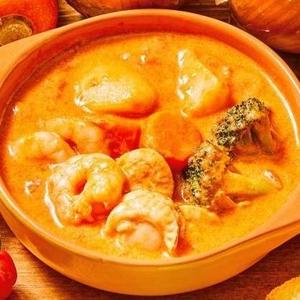 海老とホタテのトマトクリームスープ Shrimp ＆ Scallop with Tomato Cream