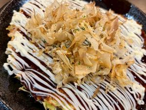ダブルお好み焼き(イカ、豚)