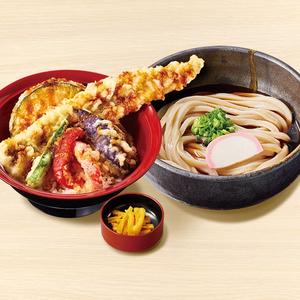 久兵衛屋 【満腹久セット】ぶっかけうどん・穴子天丼