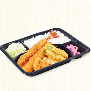 かつ庵 大海老フライと野菜フライ弁当 Large Fried Shrimp + Fried Veggies Combo Meal