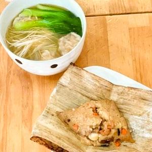 手作りチャーシュー入り 中華ちまき×エビワンタン