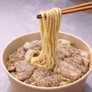 特選A5和牛カルビと牛バラの合わせ塩うどん