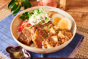 麻婆豆腐 豚角煮丼